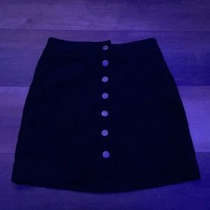 wilfred black button up skirt